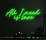 All I Need Is Love Neon Sign in Neon Light 5