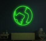 Globe Neon Sign in neon light 6