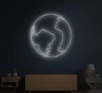 Globe Neon Sign in neon light 6