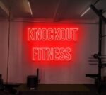 Knock out Fitness Neon Sign in neon light 2