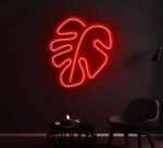 Leaf Neon Sign in neon light
