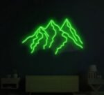 Mountains Neon Sign in neon light