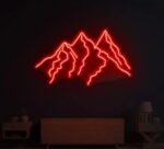 Mountains Neon Sign in neon light