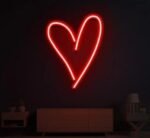 Neon Heart Sign in neon light 2