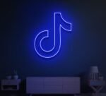 Tiktok Neon Logo Sign in neon light