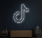 Tiktok Neon Logo Sign in neon light