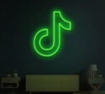 Tiktok Neon Logo Sign in neon light