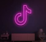 Tiktok Neon Logo Sign in neon light