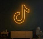 Tiktok Neon Logo Sign in neon light