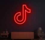 Tiktok Neon Logo Sign in neon light