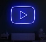 YouTube Logo Neon Sign in neon light