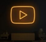 YouTube Logo Neon Sign in neon light
