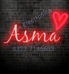 asman in neon name light